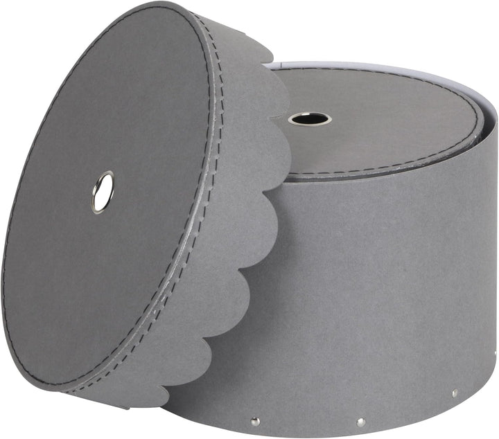BIGSO WILMA 2er-Set runde Aufbewahrungsbox mit Deckel – Ordnungsbox mit Deckel für Kleidung, Spielze