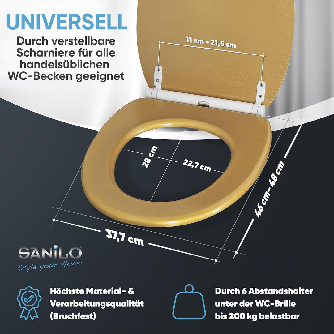Sanilo WC Sitz mit Absenkautomatik, viele neue Toilettendeckel zur Auswahl, hochwertige Oberfläche,