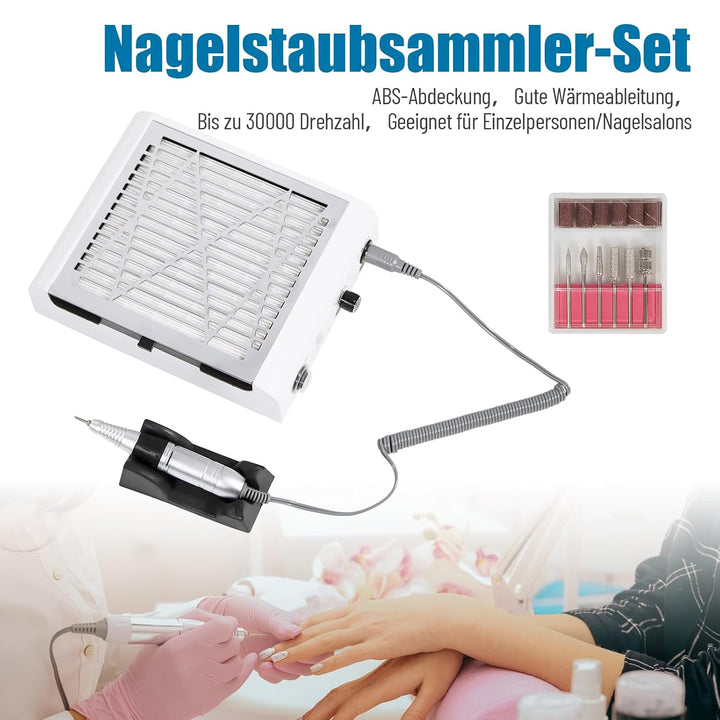80W Profi Staubabsaugung für Nägel, Nagelstaubsauger mit Filter
