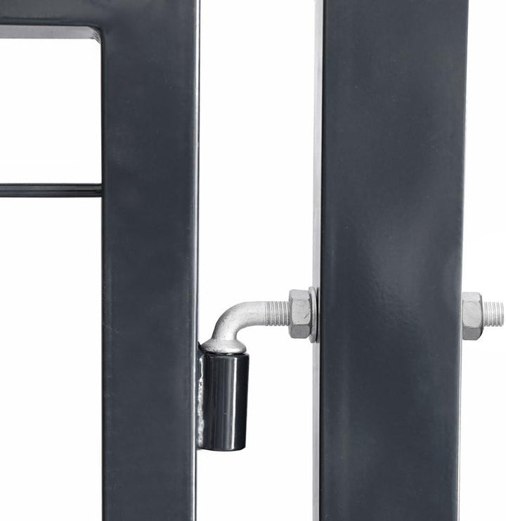 HOME DELUXE - Gartentor PORTARIUS - Anthrazit, Höhe 140 cm - inkl. Griff, Schloss und Schlüssel I Ga