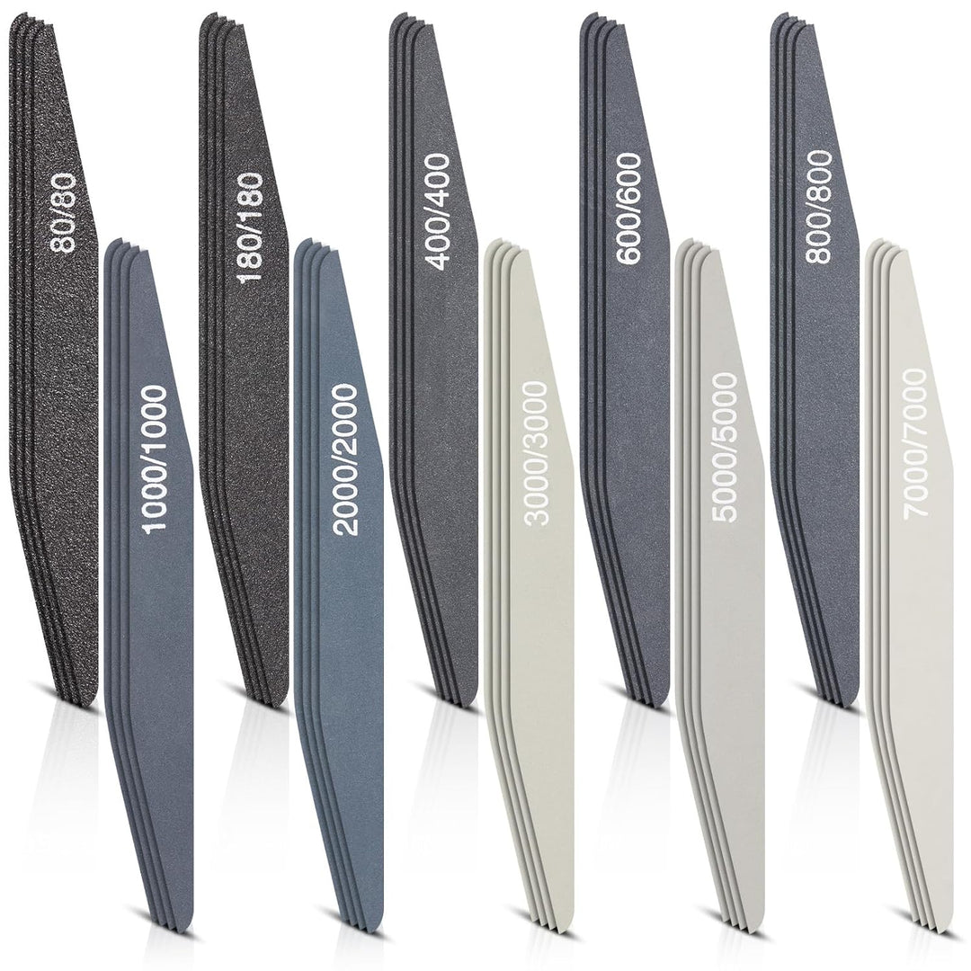 Honoson 40 Polierstäbe für Kunststoff Modell Metall Holz Schleifstäbe Modellbau Werkzeug Schleifpapi