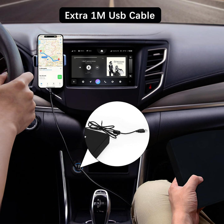 CD Player für Auto mit USB Anschluss,Universell Tragbarer Externer CD/DVD-Dish Box Player Fürs Auto,