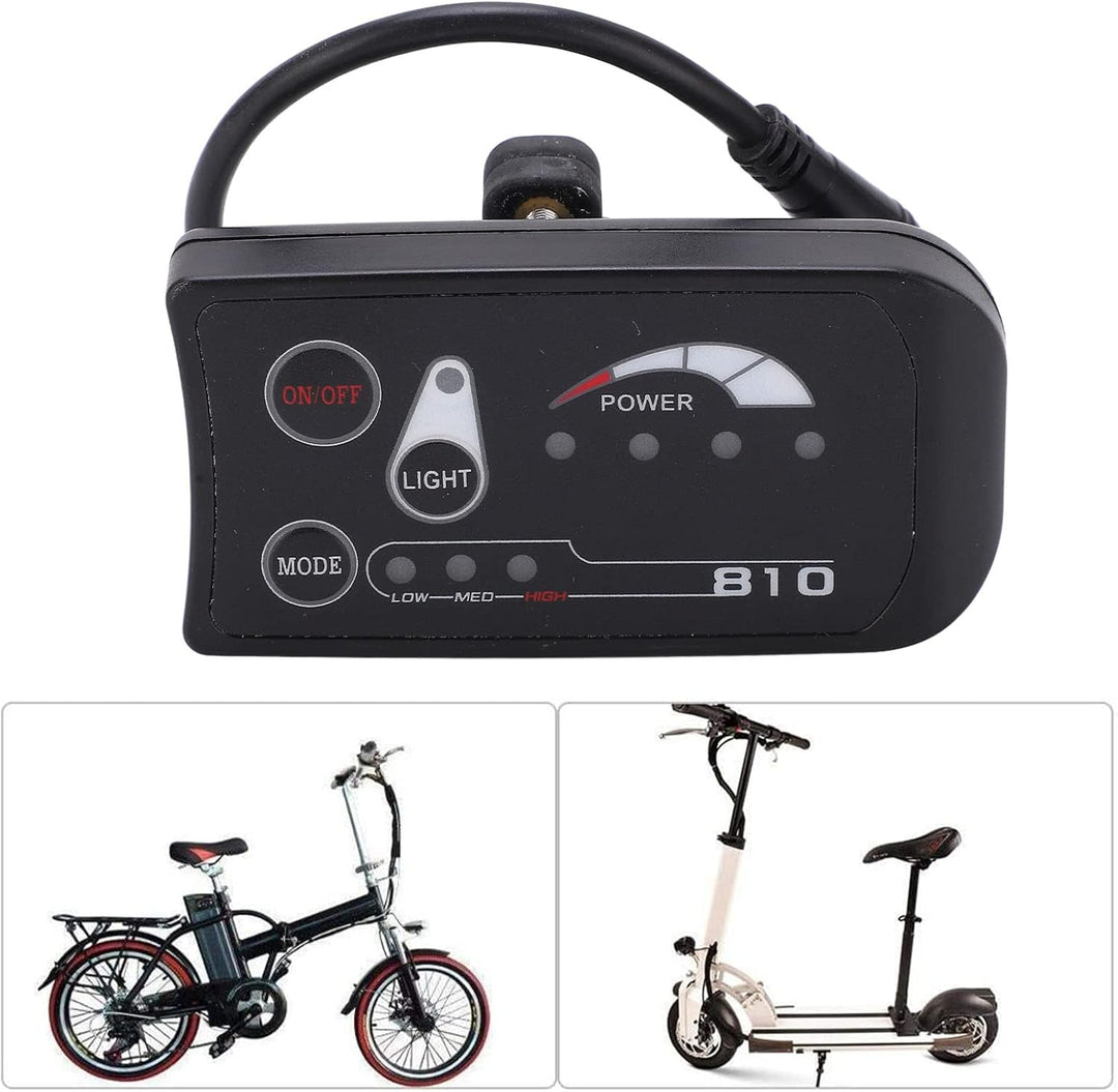 Elektrofahrrad LED Display, 36V 48V E-Bike LED Anzeigetafel Elektrofahrrad LED Anzeige Messgerät für