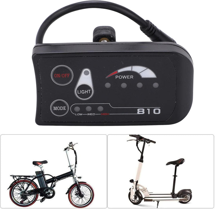 Elektrofahrrad LED Display, 36V 48V E-Bike LED Anzeigetafel Elektrofahrrad LED Anzeige Messgerät für