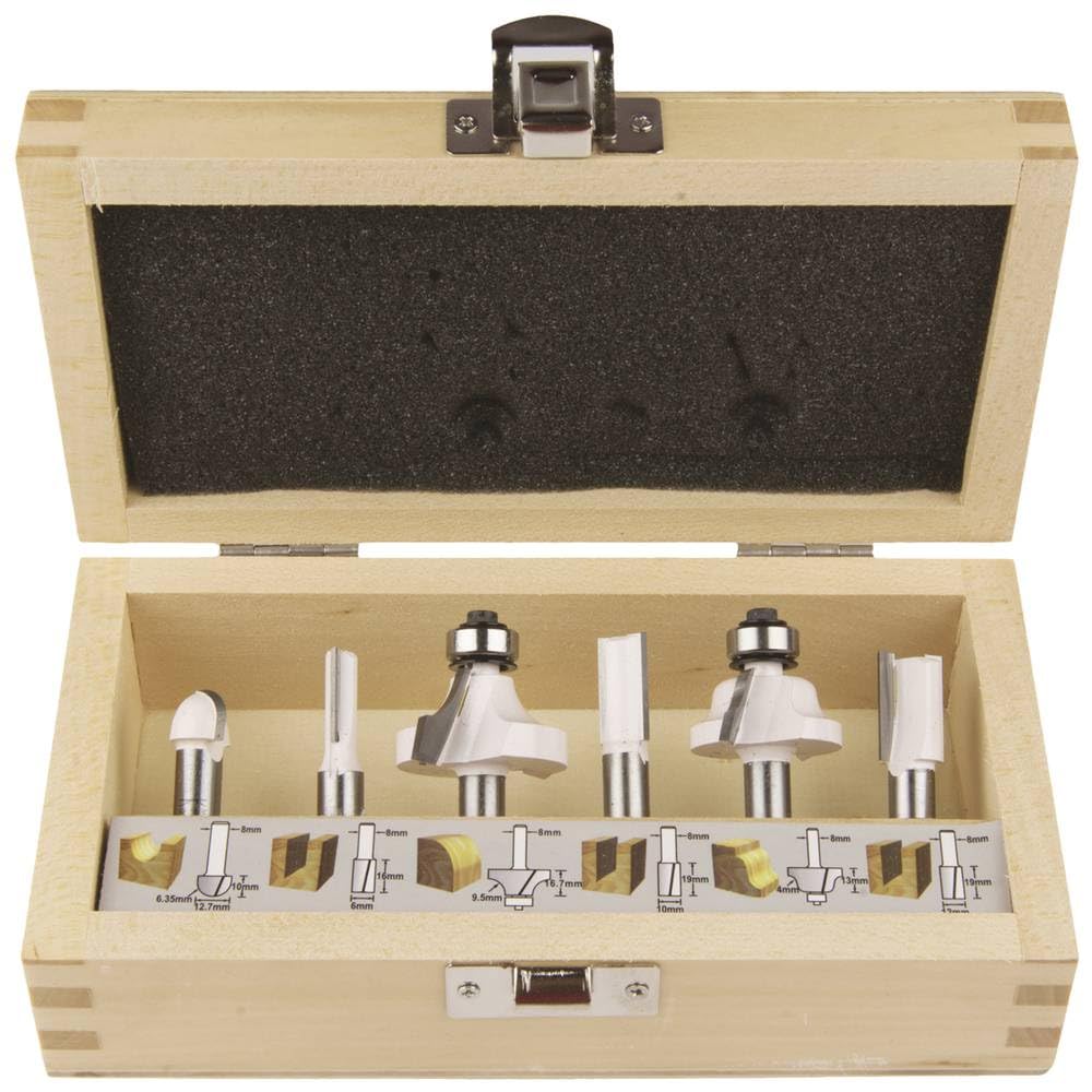 Makita Fräser-Set, 8 mm, 6 Stück, D-53540, 38x530 mm