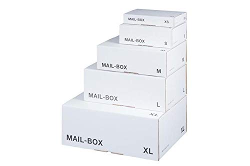 Mail-Box S, weiss, 249x175x79 mm Versandkarton Postversandkarton 20 Stück