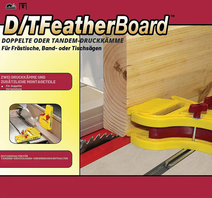 Milescraft 1407 D/TFeatherBoard Dual oder Tandem-FeatherBoards für Frästische und Tisch- oder Bandsä