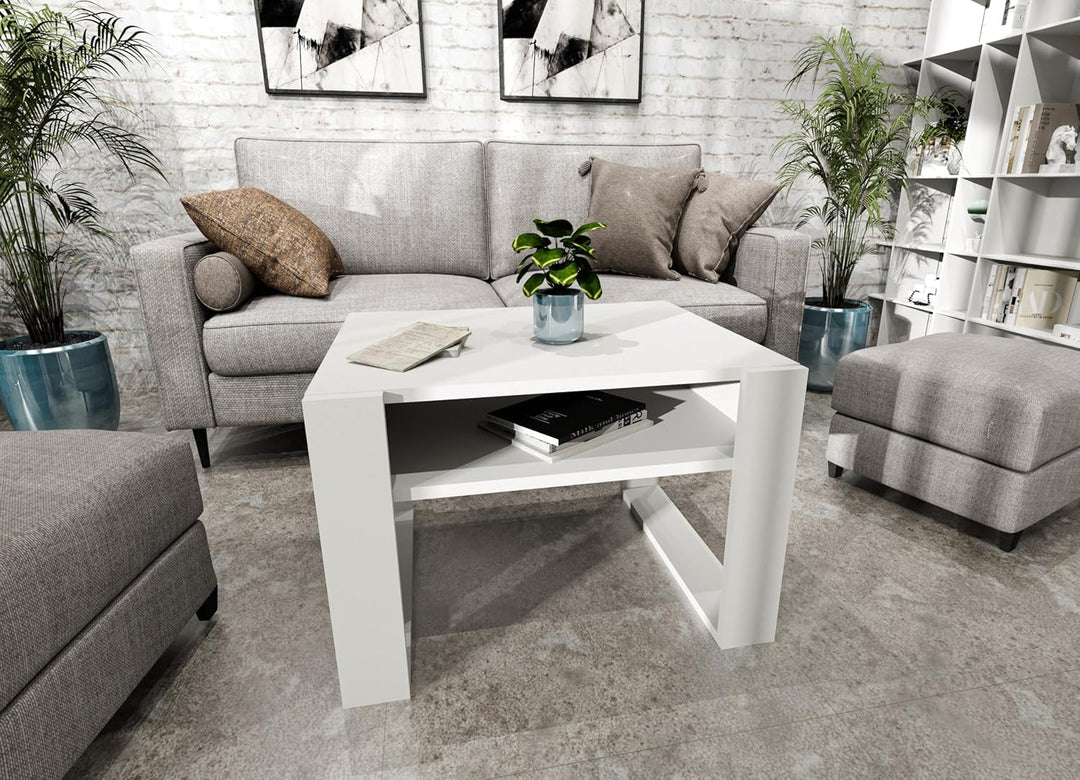 möbelkap Couchtisch 65×53.6 cm – Wohnzimmertisch aus Holzwerkstoff, Stabiler & moderner Kaffeetisch