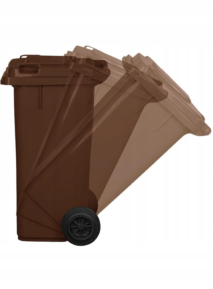 gardivo Mülltonne 120 Liter Abfalltonne Reststofftonne Mülleimer mit 2 geräuschlosen Rädern, Klappde