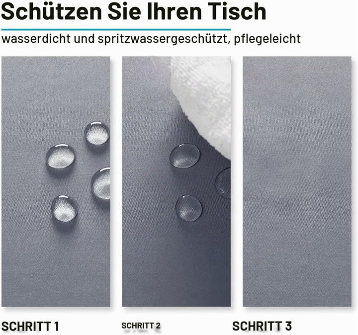 Hiasan Glatt Tischdecke Fleckenabweisend Tischtuch mit Lotuseffekt Leicht Wasserabweisend Tischwäsch