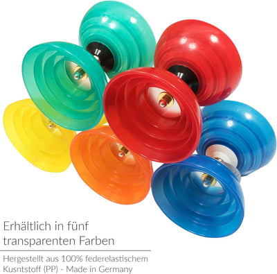 Diabolo-Set mit Henrys Beach Free Freilauf-Kugellager Diabolo - Profi-Set (blau), Blau