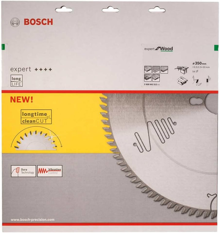 BOSCH Kreissägeblatt Expert für Wood, 350 x 30 x 3,5 mm, 54, 2608642512, 350 x 30 x 3,5 mm