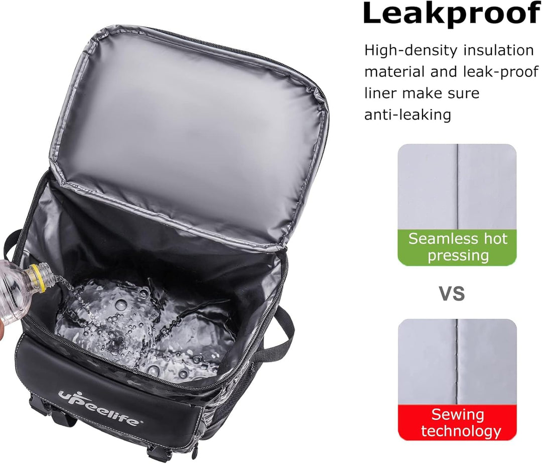 Upeelife Kühlrucksack 30L mit Picknickdeck Befestigungsband, Wasserdichter Picknickrucksack Kühltasc