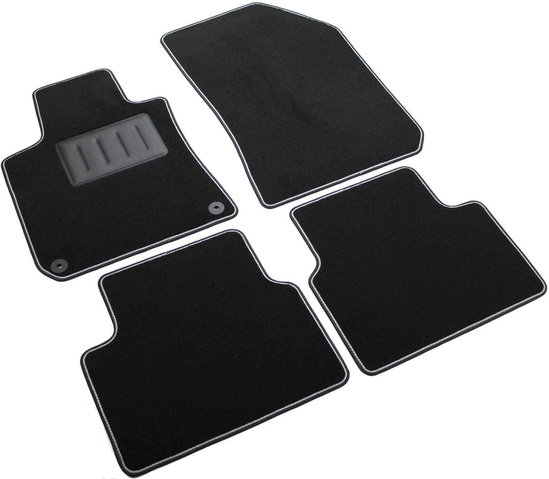 Das Teppich Auto, sprint03516, FuÃŸmatten Teppiche Schwarz rutschfest, verstÃ¤rkter Rand, zweifarbig