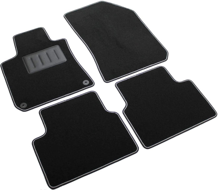 Das Teppich Auto, sprint03516, FuÃŸmatten Teppiche Schwarz rutschfest, verstÃ¤rkter Rand, zweifarbig