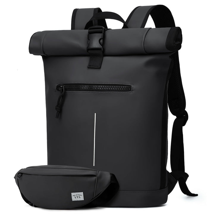 YTL Rolltop Wasserdicht Rucksack für Damen & Herren,mit Laptopfach für 17 Zoll,Gross Elegantrucksack