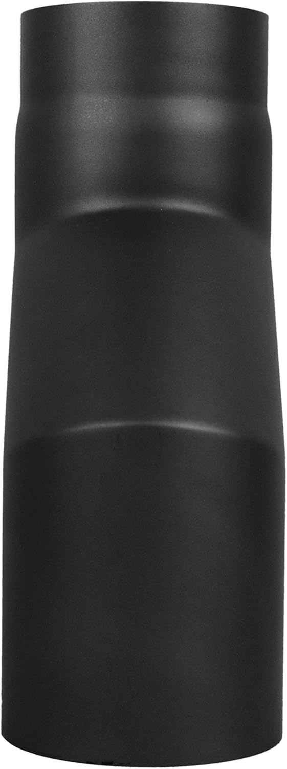 Ofenrohr Versatzbogen 100 mm, im Durchmesser, DN Ø 150 mm, Farbe: schwarz-metallic - weitere Rohre a