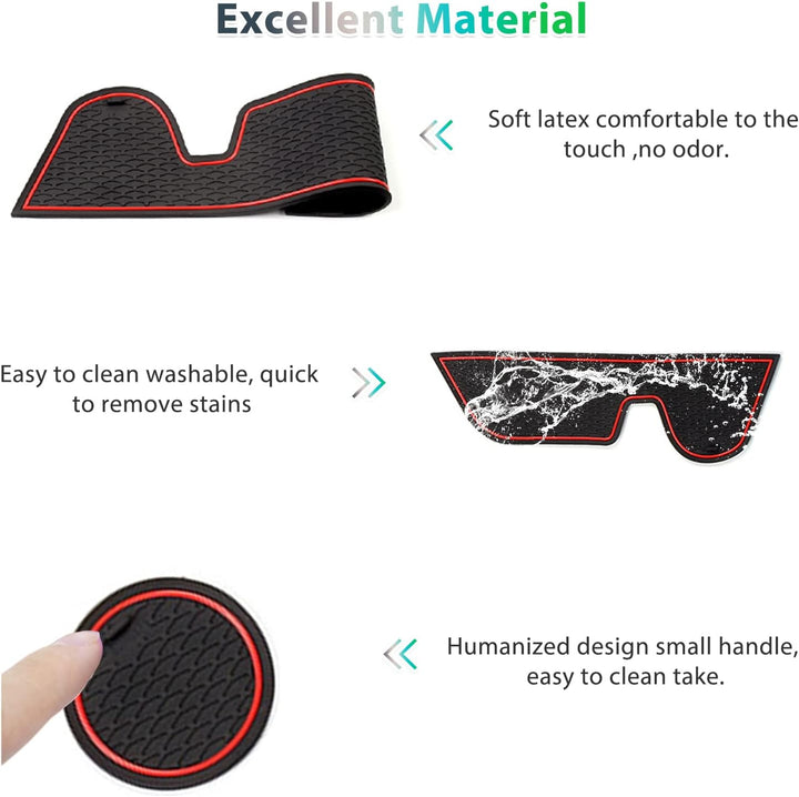 GAFAT Kompatibel mit Honda HR-V 2022 2023 Antirutschmatten, HRV 2022 Gummimatten, Mittelkonsole Getr