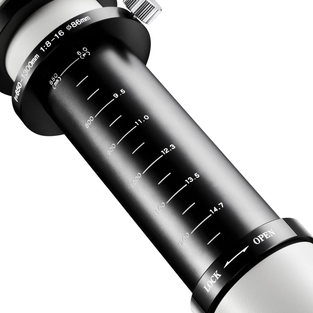 Walimex pro 650-1300mm 1:8-16 CSC Teleobjektiv für DSLR MFT - Manueller Fokus, Zoom-Teleobjektiv für