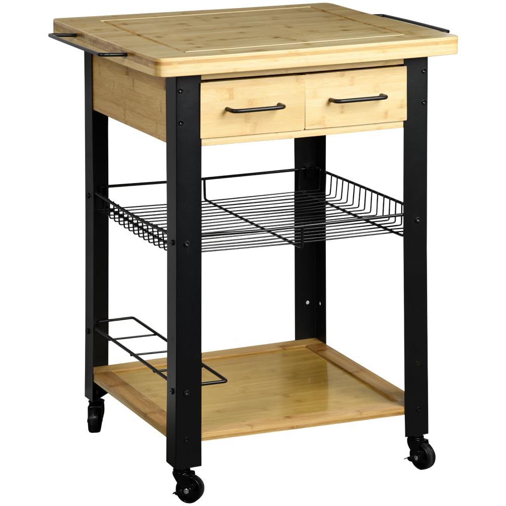 Kesper | Küchenwagen, Material: FSC-zertifizierte Faserplatte, Masse: B: 71 x H: 88 x T: 60cm, Farbe