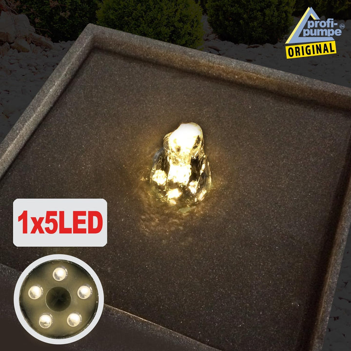 Gartenbrunnen Brunnen Zierbrunnen Zimmerbrunnen Springbrunnen Brunnen mit LED-Licht 230V Wasserfall