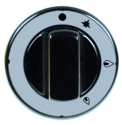Recamania Gashahn für die Küche mit Flamme, Pilot, Durchmesser 70 mm, Achse Ø 8 x 6,5 mm, universell