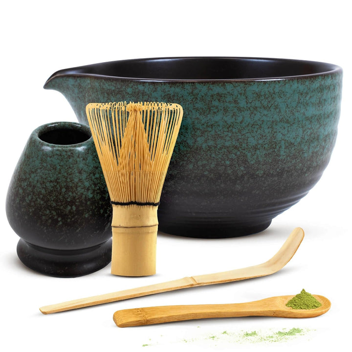 „Umi“ Matcha-Zubereitungsset aus Keramik und Bambus – Vom Meer inspirierte Eleganz und Ruhe