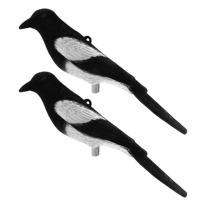 VicBre 2 Stück Künstliche Elster Lockvögel beflockte Köder Magpie Decoy | Künstliche realistische el