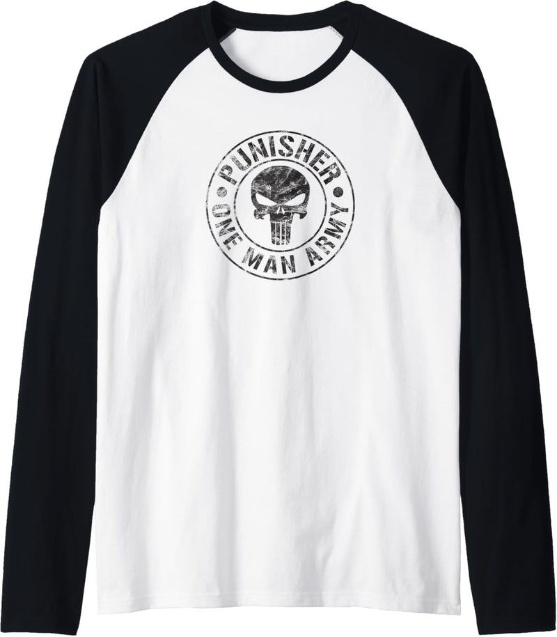 Marvel The Punisher One Man Army Black Raglan