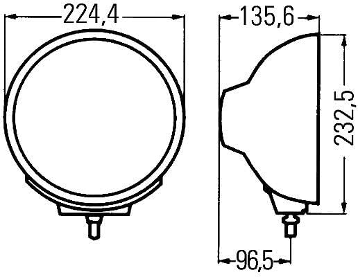 HELLA - Xenon-Fernscheinwerfer - Luminator Xenon - E1 2255/ECE-R98 - 12V - 1F8 007 560-621 mit 12V -