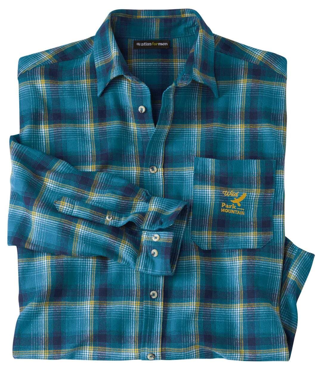 ATLAS FOR MEN - Kariertes Hemd aus Flanell - Langärmelig - Verfügbar in grossen Grössen von M bis 5X