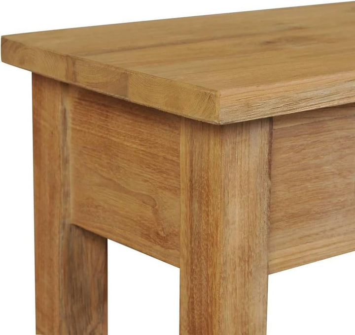 vidaXL Teak Massiv Flurbank 90x30x40 cm Sitzbank Holzbank TV Schrank Lowboard