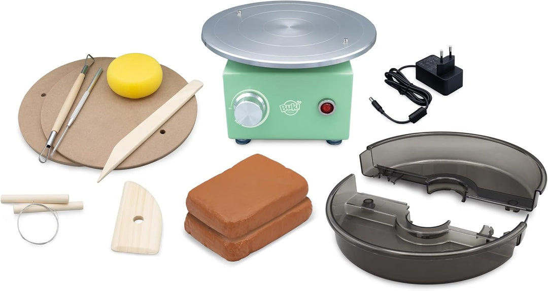 BUKI 5441 - Professional Studio Töpfermeister - Elektrischer Töpferdrehtisch – 220 U/min, 20 cm Meta