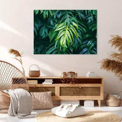 ARTTOR Bilder auf Leinwand 100x70cm Leinwandbild mit Rahmen Blume Natur Gross Wanddeko Bild Schlafzi