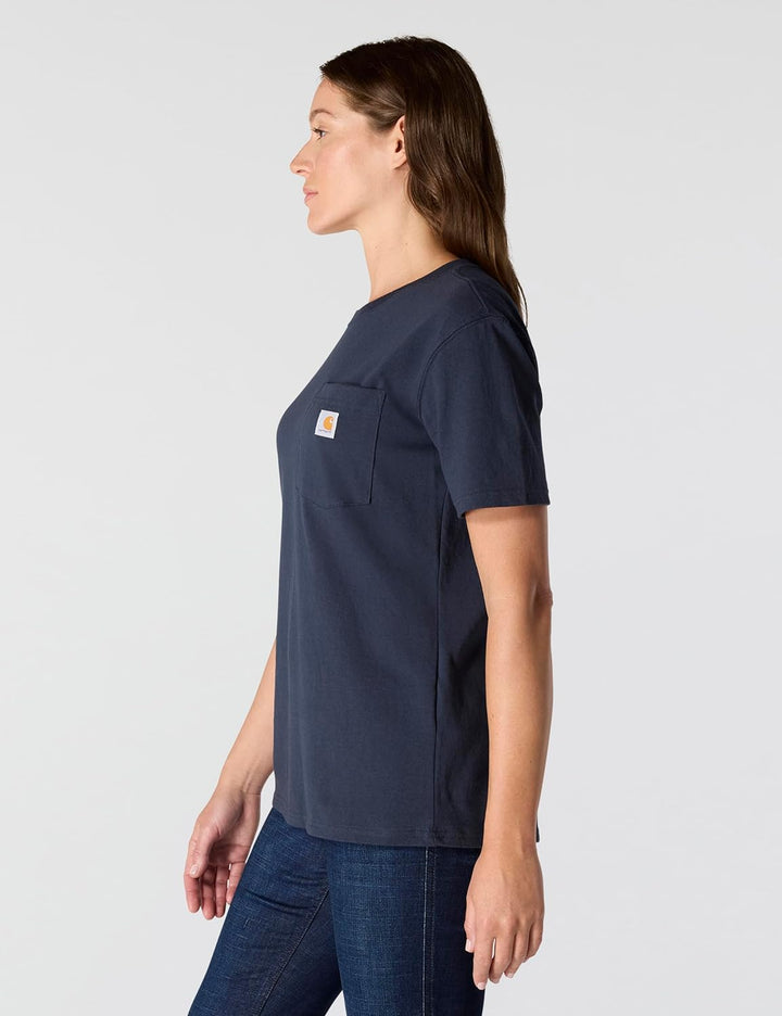 Carhartt Bekleidung Logo T-Shirt grün XS Marineblau, XS Marineblau