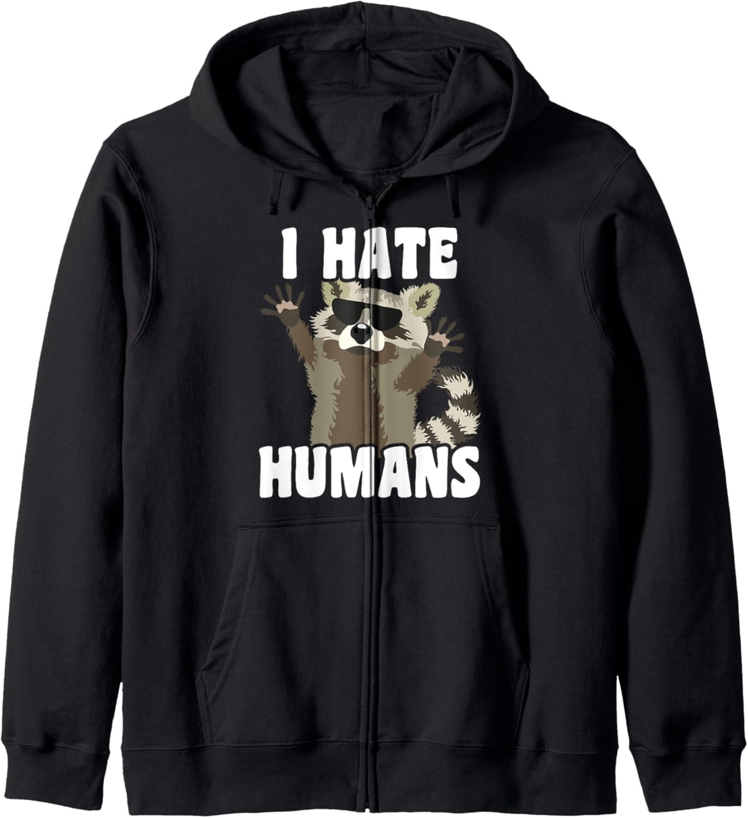 I hate humans Marder Waschbär Kapuzenjacke