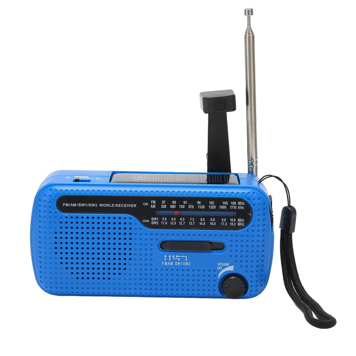 Notfall-Handkurbelradio Solar-Wind-Up-Radios mit USB-Handy-Ladegerät, Taschenlampe, tragbares AM/FM-