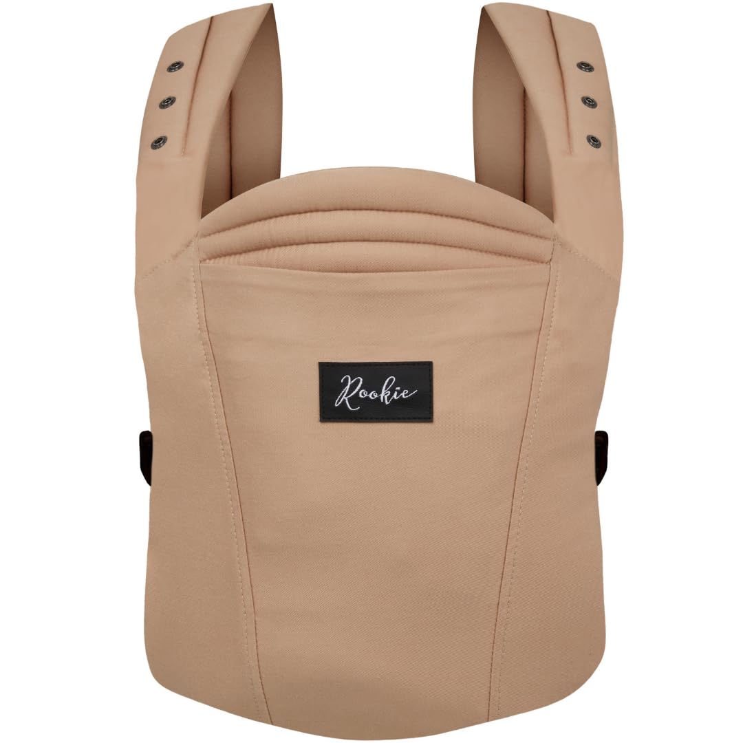 Rookie Babytrage ab Geburt - Ergonomisch, Bequem, Bio-Stoffe - Premium Elite Design - Baby Trage sch