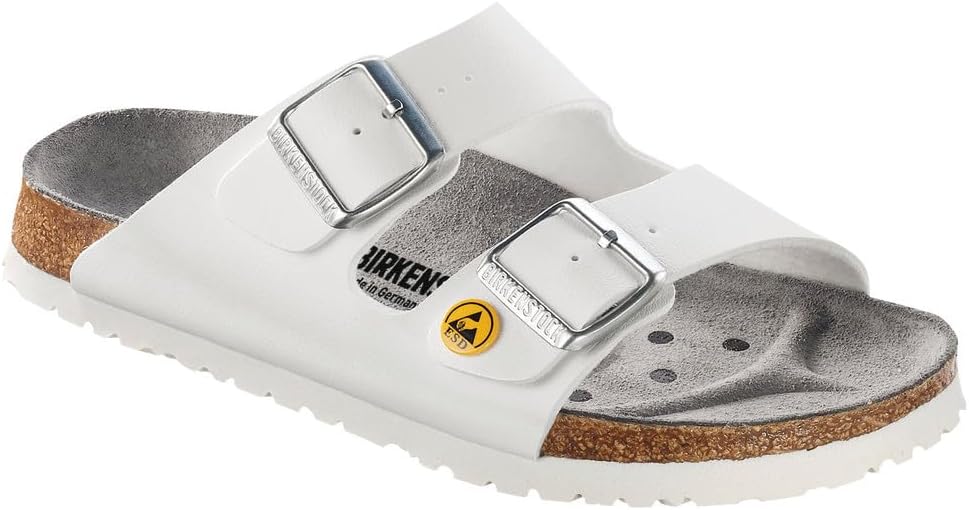 BIRKENSTOCK Arizona Birko-flor Esd Unisex Berufsschuh ARIZONA Antistatik Birko-Flor WEISS Gr. 35 - s