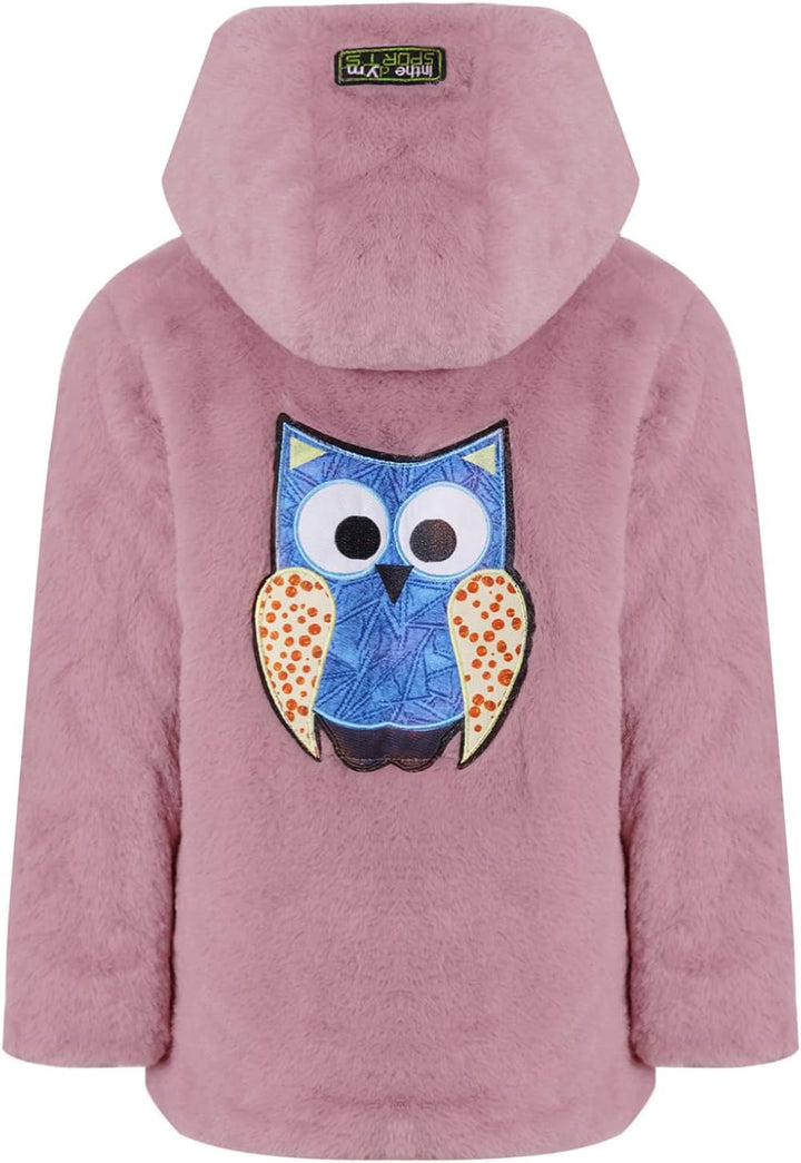 Oyolan Kinder Mädchen Kapuzenjacke Teddybär Fleecejack Winter Outwear Mantel Cartoon Sweatshirt Hood