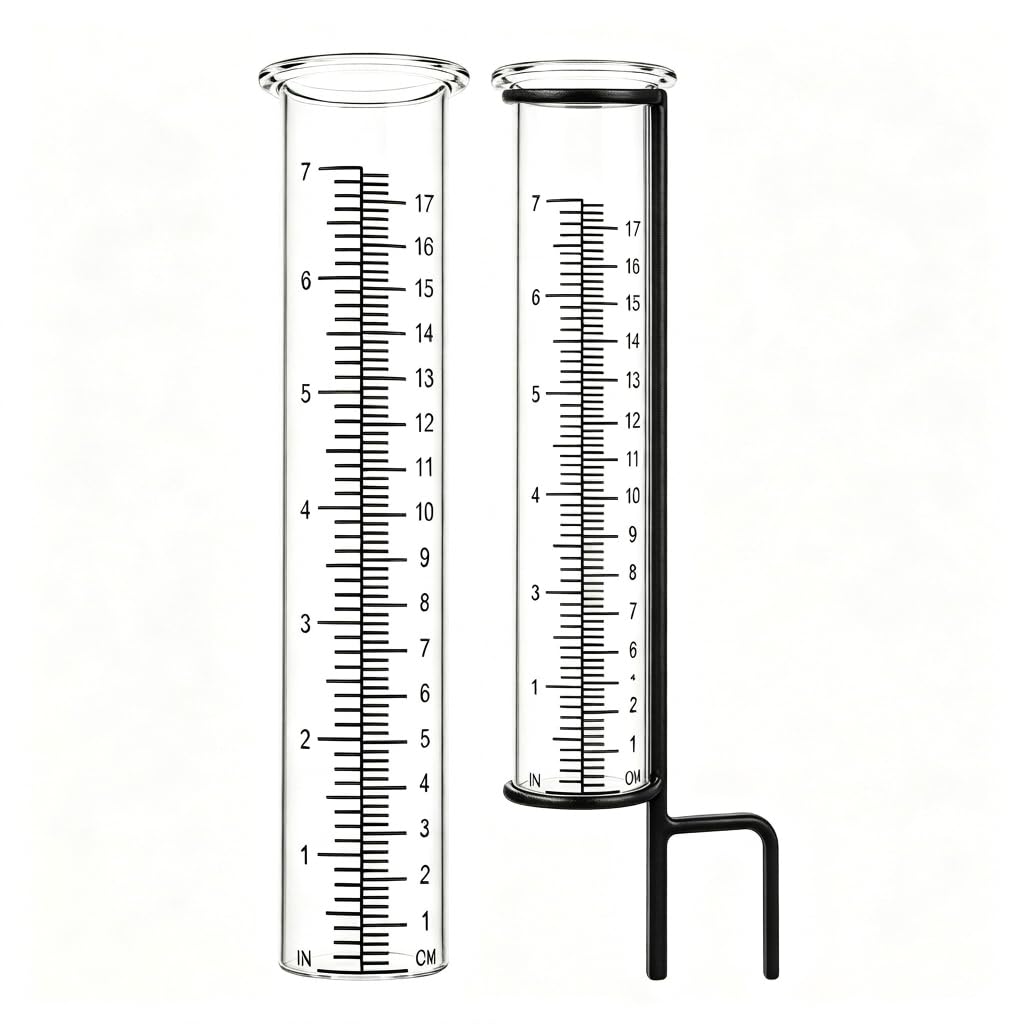 GALPADA Regenmesser Ersatzglas 2er Pack - Borosilikat Glas Ersatz Zylinder - Frostsicher Messbecher