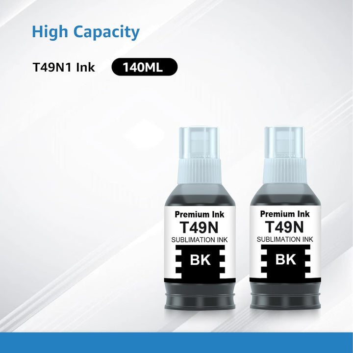 Kompatible T49N T49N1 (2 x 140ml) Sublimationstinte für SC23BK SC23C SC23M SC23Y Nachfülltinte für E