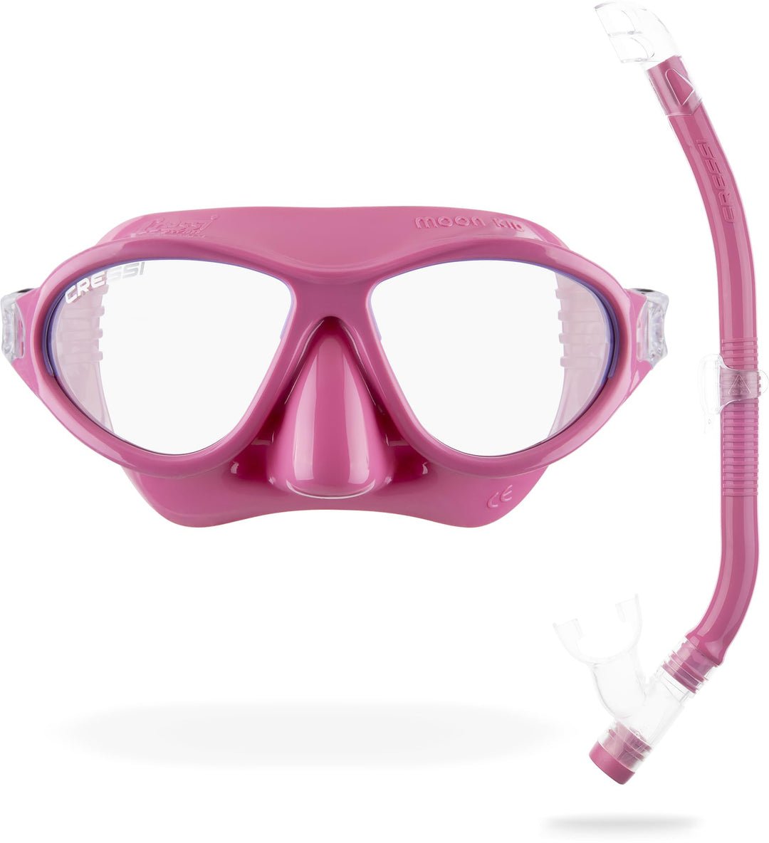 CRESSI seit 1946 - Moon Kid Schnorchelmaske Kinder 5-10 Jahre Pool Meer Combo Set Rosa/Flieder, Comb