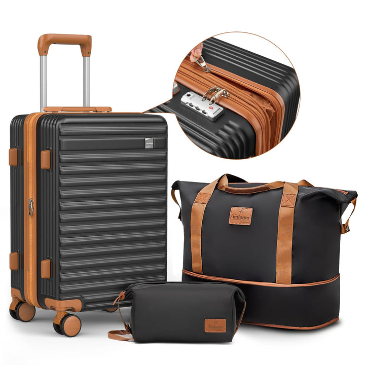 Joyway Hartschalen Koffer Set 3 Stück,Handgepäck Reisekoffer 4 Rollen Leicht, Rollkoffer mit Trolley