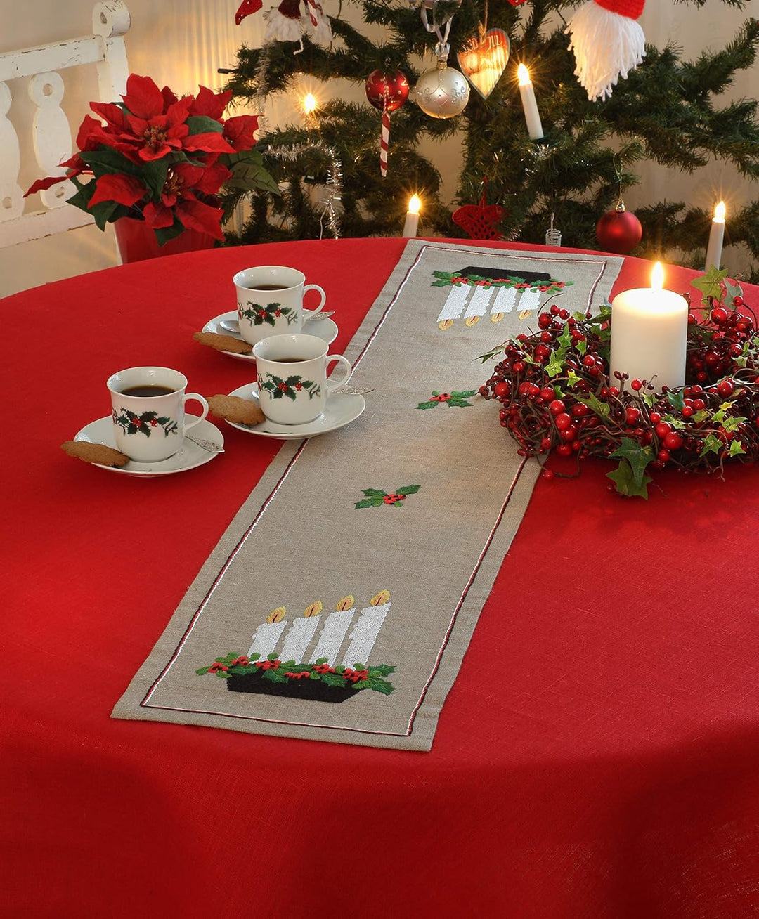Anchor Essential Kits Freestyle Farbe:Xmas Tulips Runner, Xmas Tulips Runner