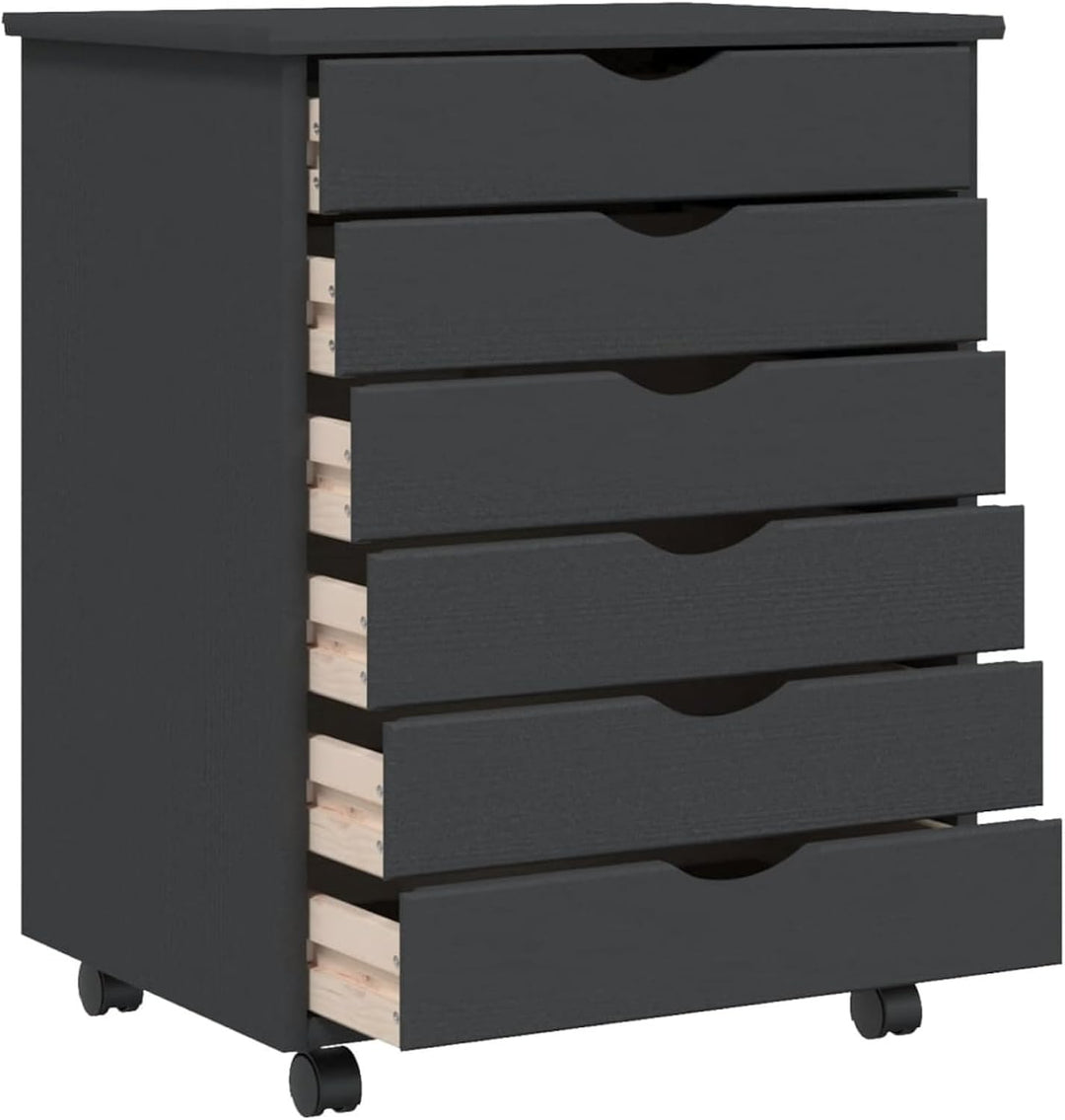Gecheer Rollschrank mit Schubladen, Kommode, Schubladenschrank, Schreibtischschrank, Aktenschrank, B