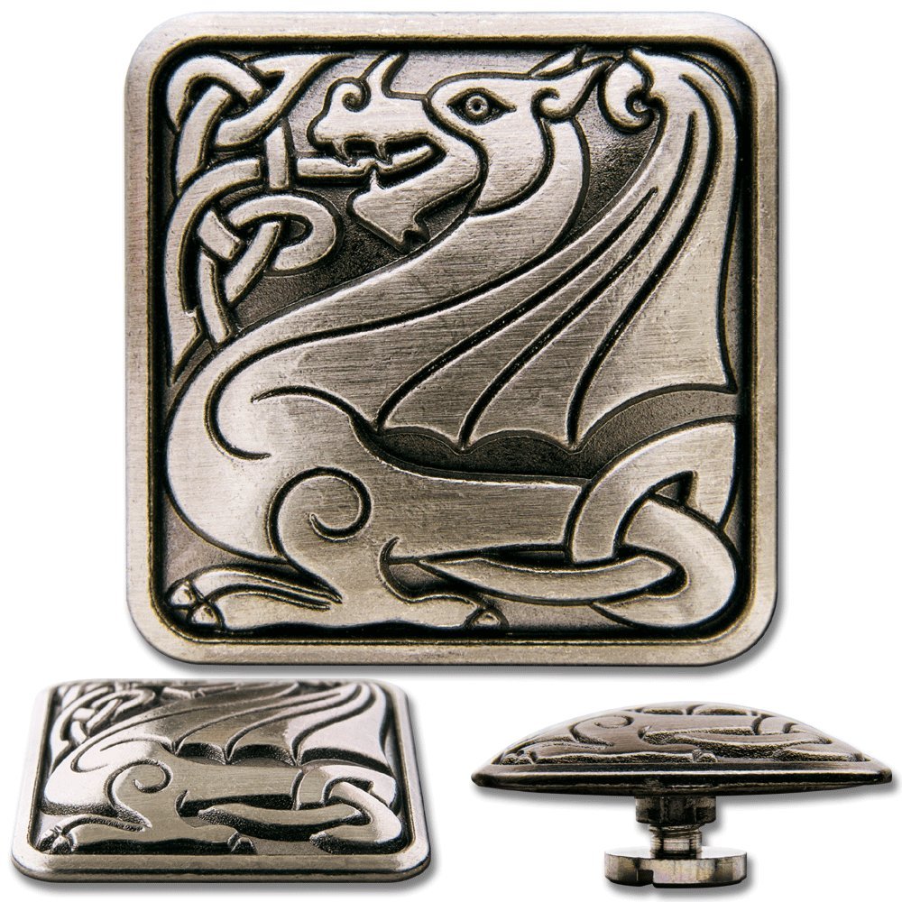 Hoppe & Masztalerz 6 St. Celtic Concho Schraubzierniete, Zierniete, Schraubniete, Screwback Concho,