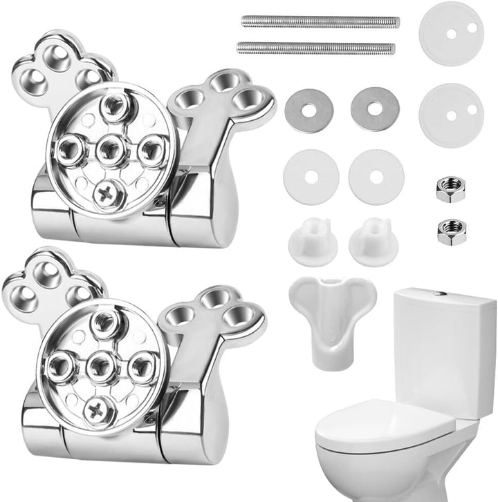 NAVESO Wc Sitz Scharniere Ersatzteile, Toilettendeckel Scharniere mit Absenkautomatik, Scharnier für