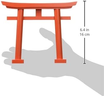 Kamidana-no-Sato Shinto-Schrein, Kamidana, kleines rotes Torii-Tor mit geraden Beinen, aus Japan