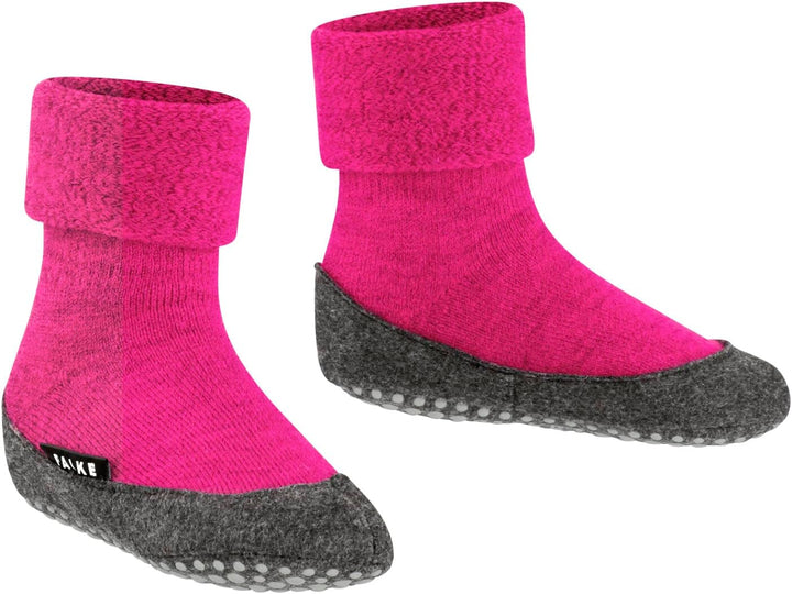 FALKE Unisex Kinder Cosyshoe Stoppersocken atmungsaktive klimaregulierende geruchshemmende Wolle rut